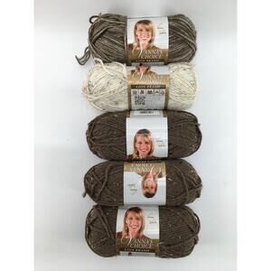 Vanna's Choice Lion Brand Yarn Barley Wheat Taupe *Lot of 5 Skeins*  Crochet